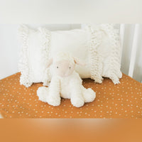 Mustard Hearts Cot Sheet